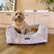 NEW COLLECTION: Low Front Mousse Velour Corduroy Bolster with Removable Parts