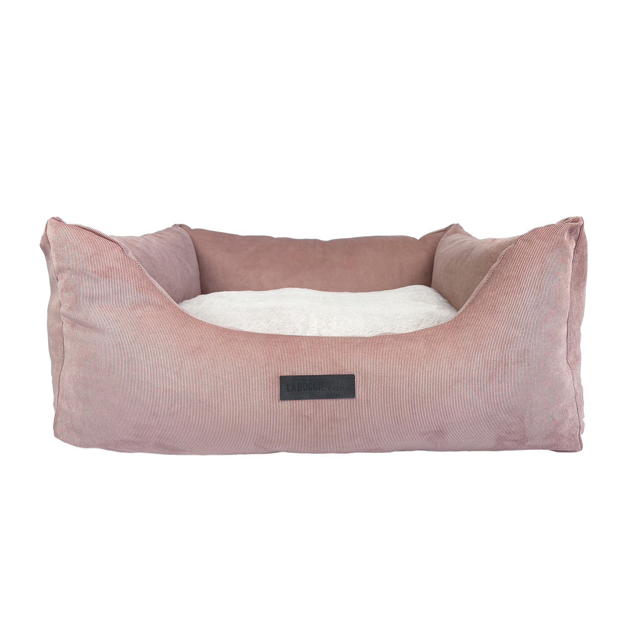 NEW COLLECTION: Low Front Pink Micro Corduroy Bolster with Removable Parts