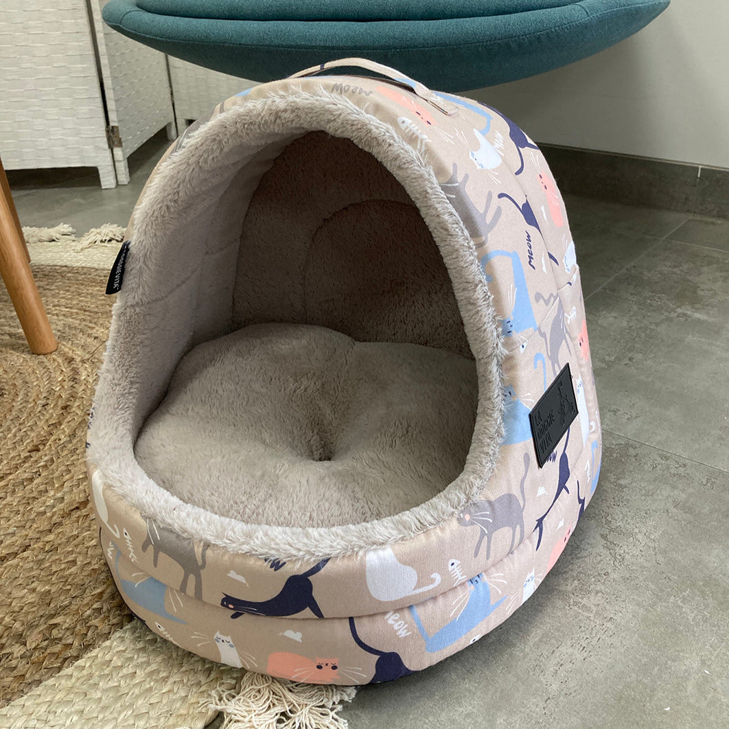 SAMPLE SALE: Catisse Taupe Hooded Cat House