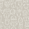 Dog Central Taupe Removable Cushion Round Bed