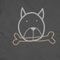 Dog with a Bone Dark Blue Kids Unisex T-Shirt
