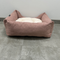 SAMPLE SALE: Low Front Pink Upholstery style Bolster