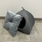 SAMPLE SALE: Charcoal Pet Igloo with removable cushion