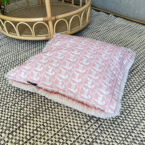 SAMPLE SALE: Intrepid Pink Cat Pillow