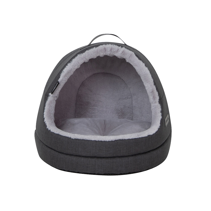 Water Resistant Oxford Charcoal Hooded Cat House