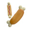 Hot Dog Bone Toy with Squeaker