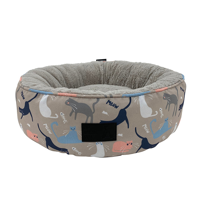 Catisse Taupe Reversible Cat Donut