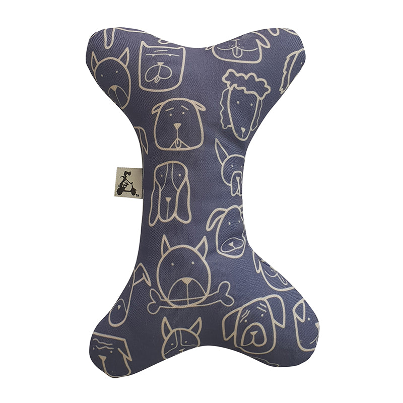 Dog Central Indigo Toy Bone with Squeaker