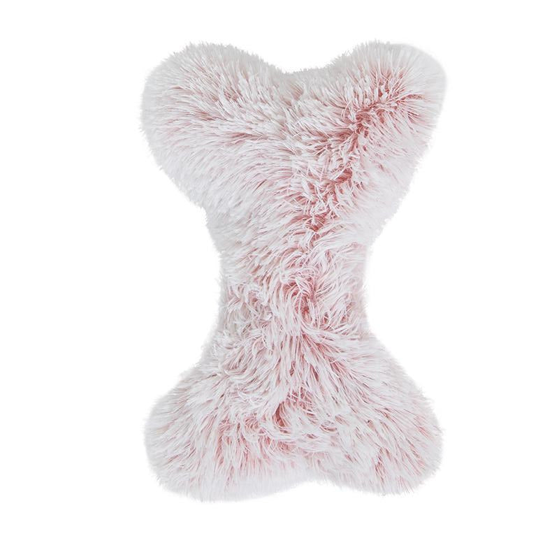 Plush Pink Pillow Bone with Squeakers