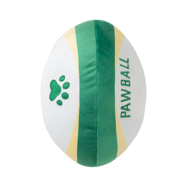 NEW COLLECTION: Plush Paw Rugby Ball with Squeaker