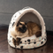 Leo Spot Taupe Hooded Pet House