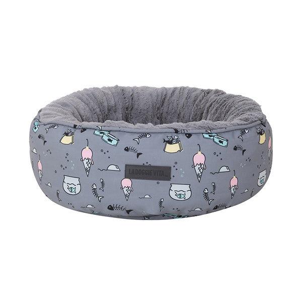 Moggy Treats Grey Reversible Donut