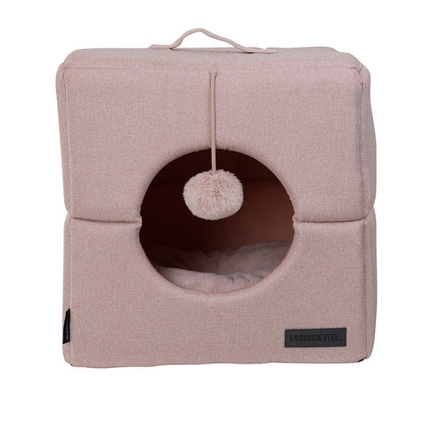 NEW COLLECTION: Como Pink Cat Cube with Pom Pom