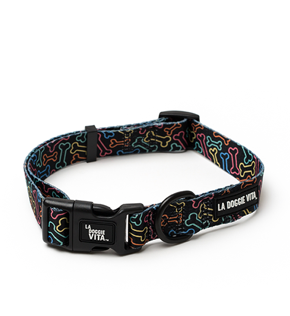 Neon Bone Black Collar