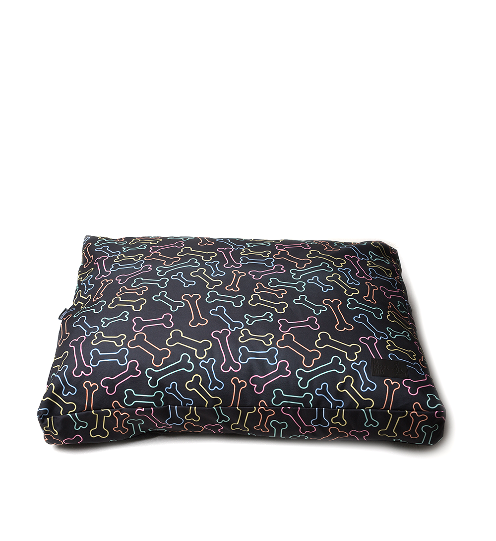 50% OFF! ON SALE! Neon Bone Black Water Resistant Pillow Bed