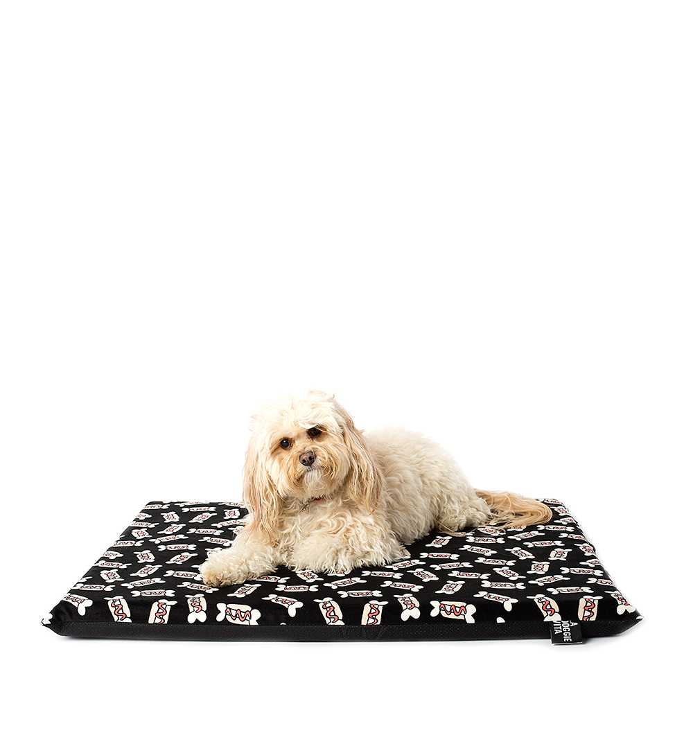 Large flat dog deals bed