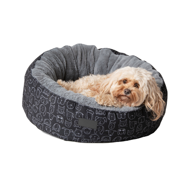 Dog Central Black Removable Cushion Round Bed