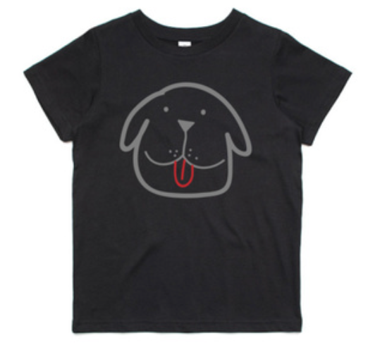 Dog Central Black Kids Unisex T-Shirt