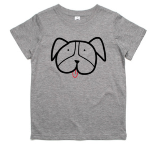 Tongues Out Grey Marle Kids Unisex T-Shirt